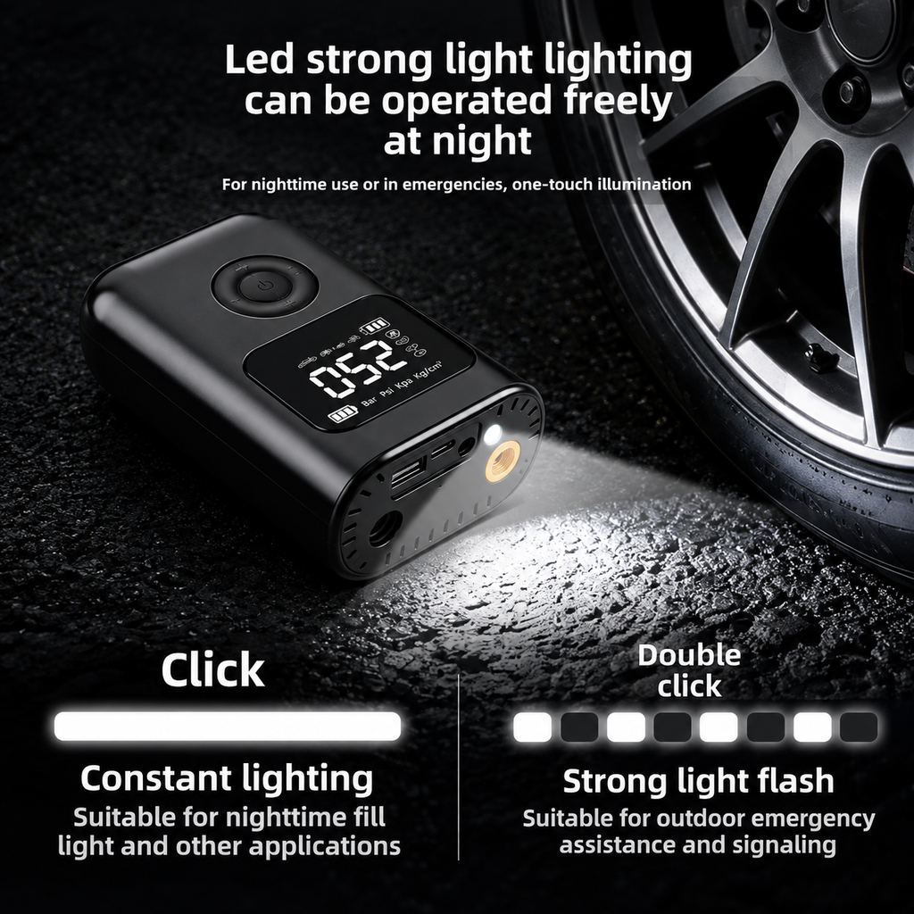 - Keeproadair™ Cordless Digital Tire Inflator