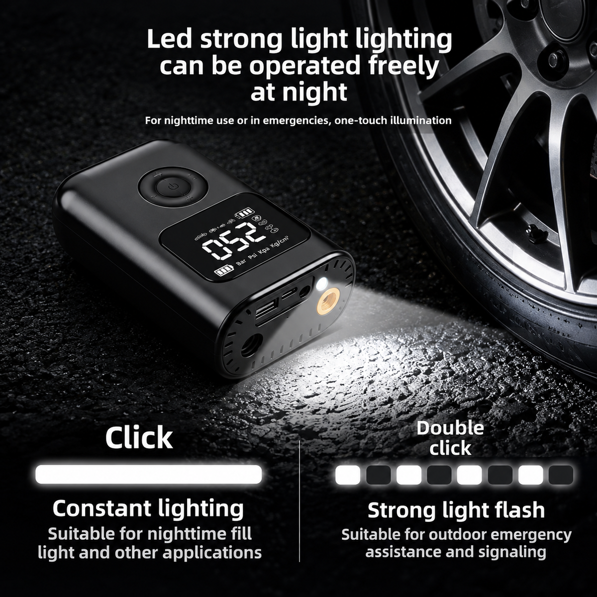 - Keeproadair™ Cordless Digital Tire Inflator